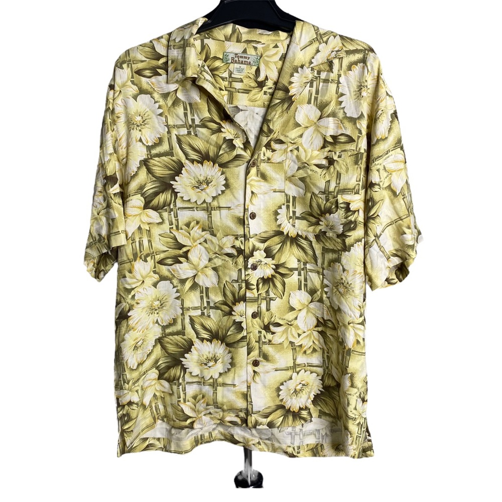 Tommy Bahama Shirt Medium Hawaiian Floral Silk
